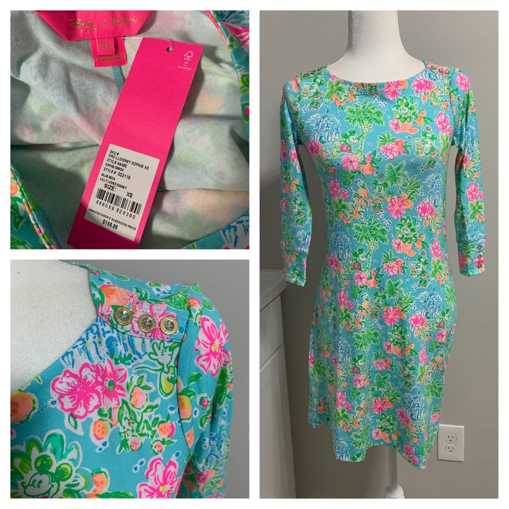 NWT Lilly Pulitzer Sophie Dress - Lilly Loves Disney - XS